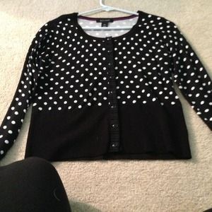 ❗REDUCED❗White House Black Market Polka Dot Cardi