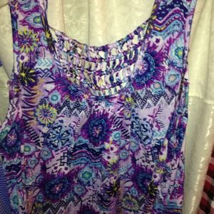 Rope tie neckline tank top