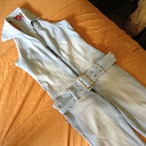 Super Fly Hippie Chick Denim Jumper!  Groovy Man!