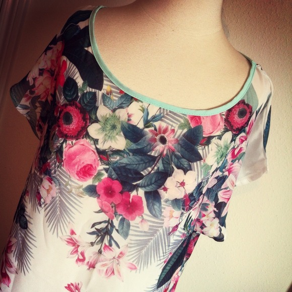 SOLD BLACK FRIDAY SALE Semi-Sheer Floral Dress - Picture 2 of 4