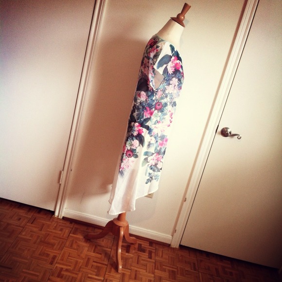 SOLD BLACK FRIDAY SALE Semi-Sheer Floral Dress - Picture 3 of 4