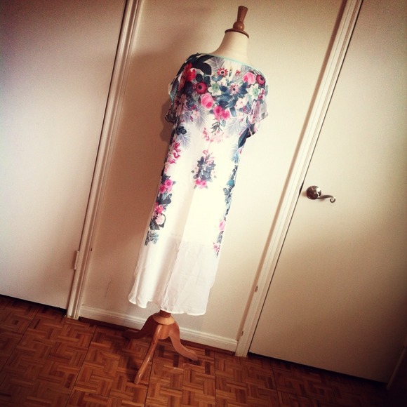 SOLD BLACK FRIDAY SALE Semi-Sheer Floral Dress - Picture 4 of 4