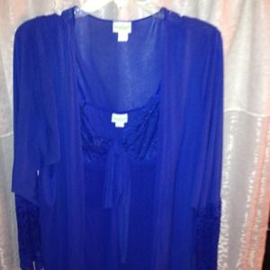 2pc. 3X Woman's Sexy Blue Lingerie Set