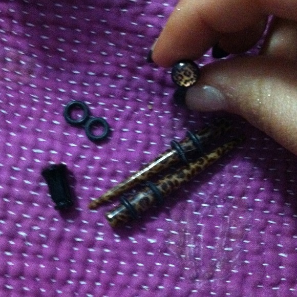 Cheetah print tapers and plugs