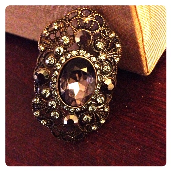 Large purple gem ring