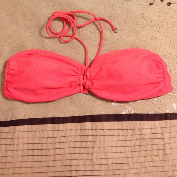 SOLD!! Orange/salmon bandeau swim top!