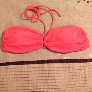 SOLD!! Orange/salmon bandeau swim top!