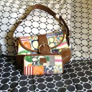 Coach hand bag and wallet