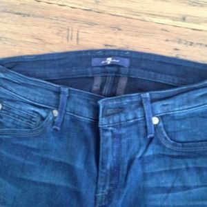 Seven dark wash tight fit trouser jean