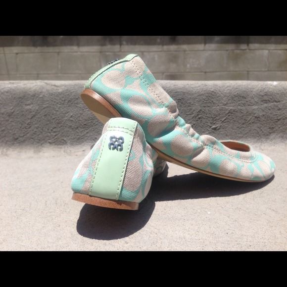 Seafoam Green Ballet Coach Flats