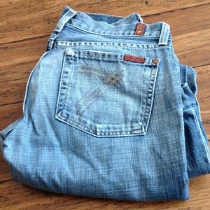 Seven light weight light wash denim 28" inseam