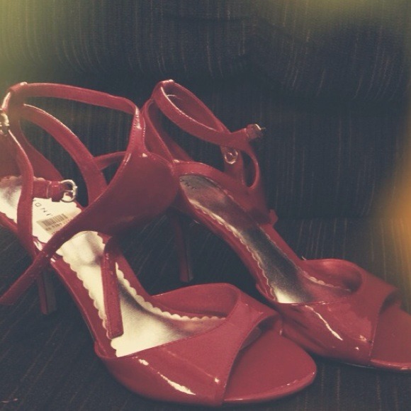 Fiona red strappy heels - Picture 1 of 2