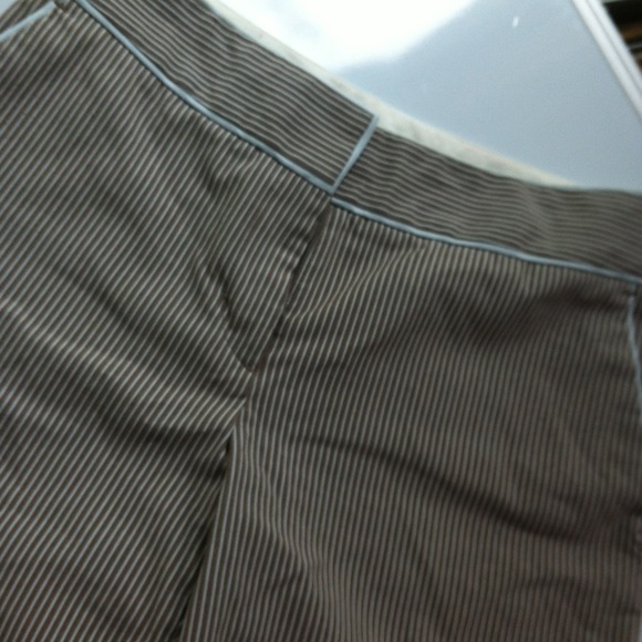 Express Studio Beige & Light Blue stripe pants - Picture 2 of 4