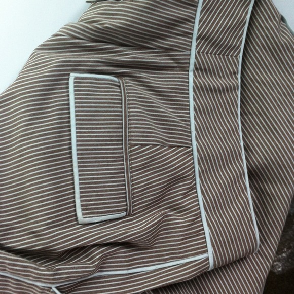 Express Studio Beige & Light Blue stripe pants - Picture 4 of 4