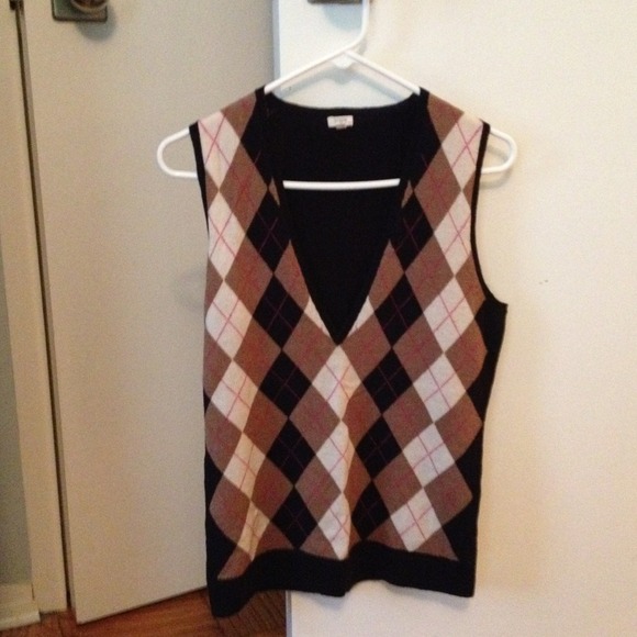 J. Crew navy argyle sweater vest