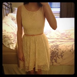 Zara Woman Peach Lace Dress