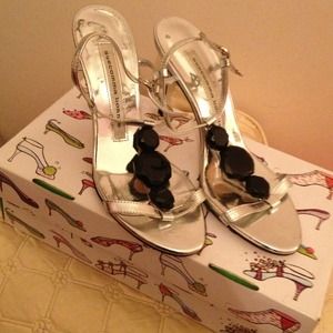 Silver Strappy Sandals