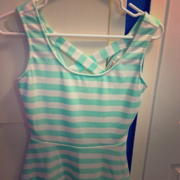 Mint peplum blouse