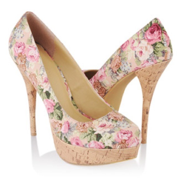F21 Floral Heels
