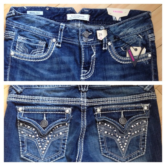 NWT 🌺Vigoss Jeans🌺 Skinny Boot 28 w/31" inseam - Picture 3 of 4
