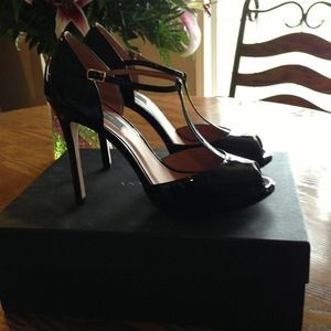Black patent leather heals from Ann Taylor