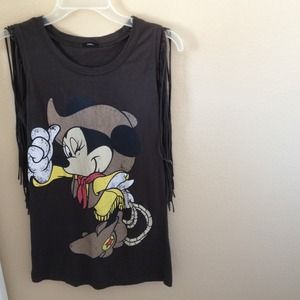 Minnie Mouse Cowgirl Fringe Top