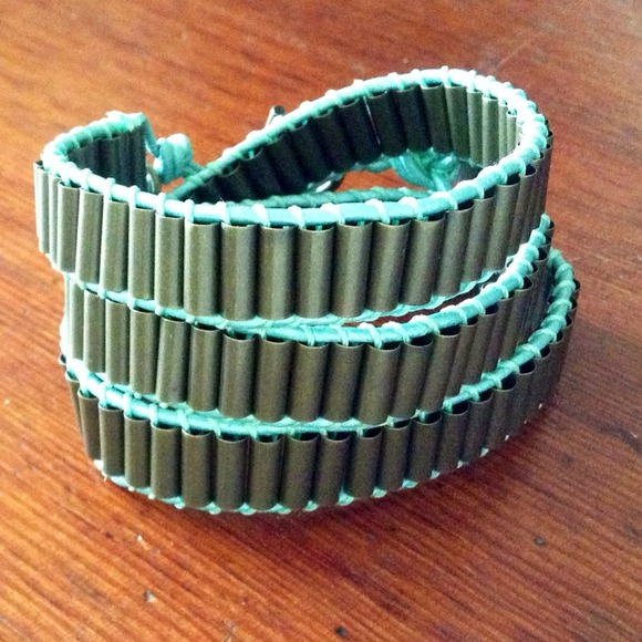 Bronze & Mint wrap bracelet - Picture 2 of 3