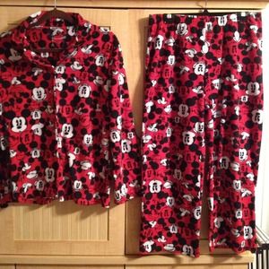 Mickey Mouse pajamas.