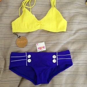 Anthropologie mix billabong bikini swim