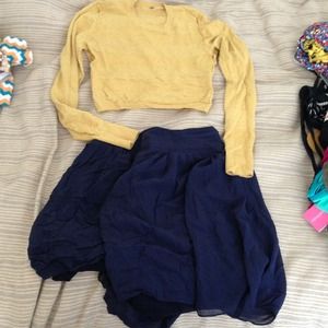 Flirty crop knit with layered skirt ❤Sale day!