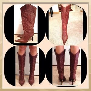 Aldo Genuine Leather Cowgirl Boots