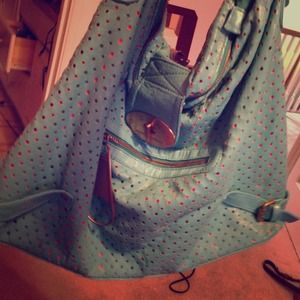 Fun Bright Blue D&G inspired hobo bag