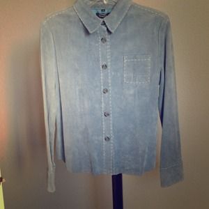 True Grit light blue suede shirt