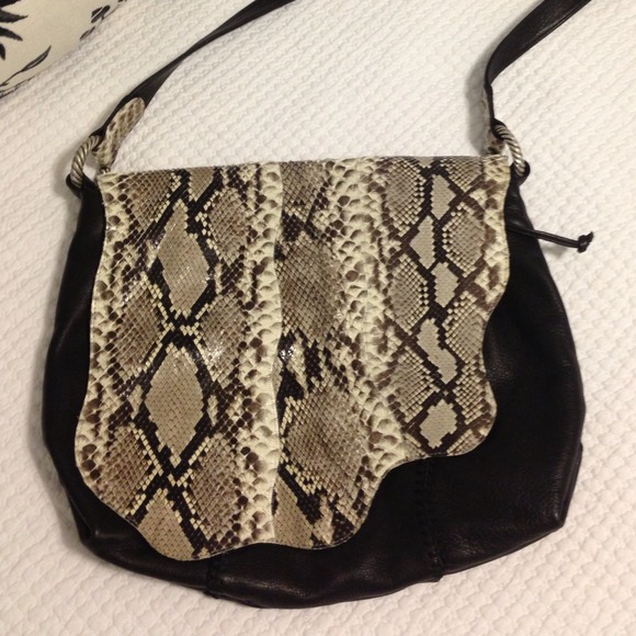Authentic Falchi exotic python & genuine leather