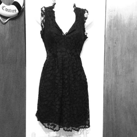 Casual Black Lace Dress