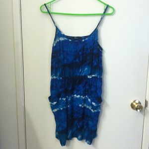 Blue tie dye dress