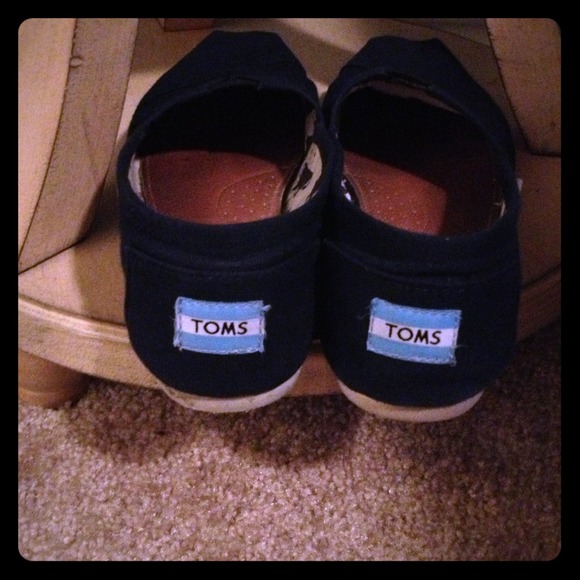 Navy Blue Toms size 9
