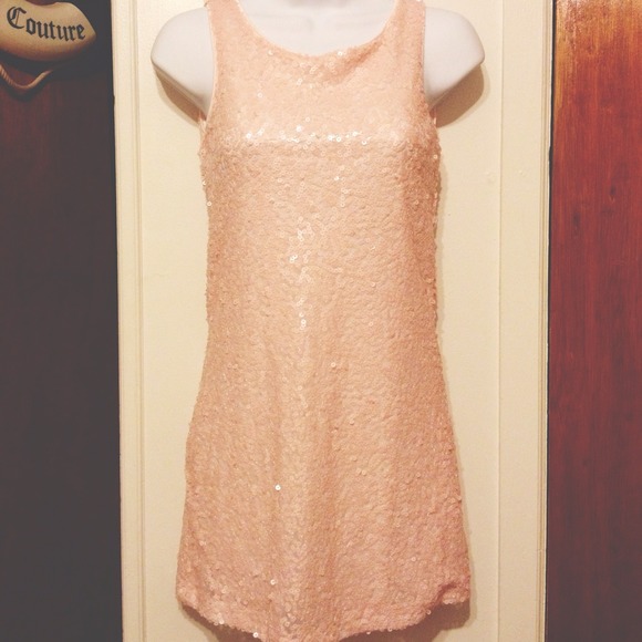 Light Pink Sequined Shift