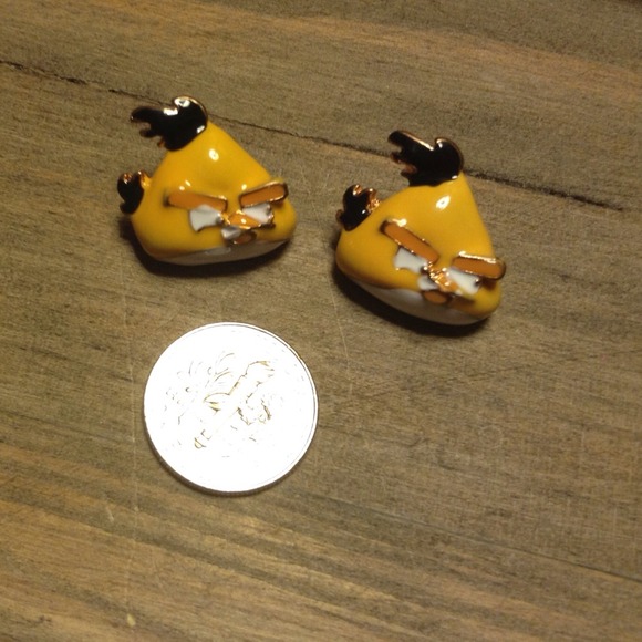 Angry bird earrings