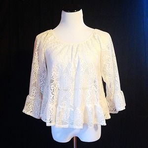 Ivory Crochet Top