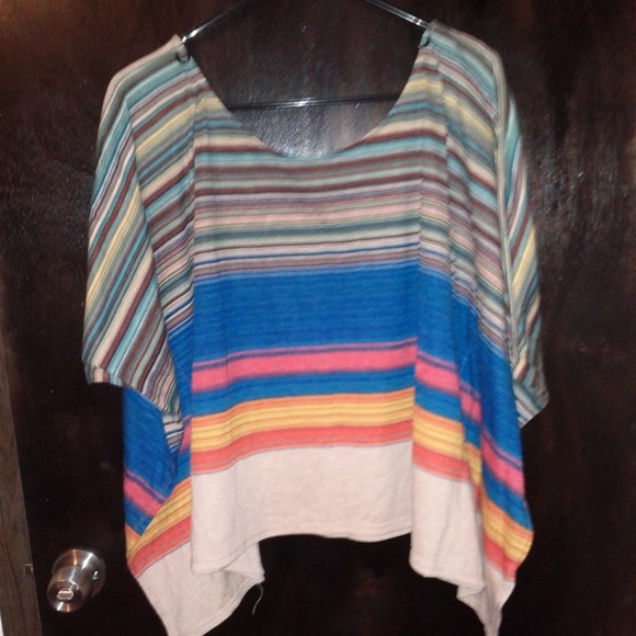 🔴SOLD🔴 Colorful Striped Loose Shirt - Picture 1 of 3