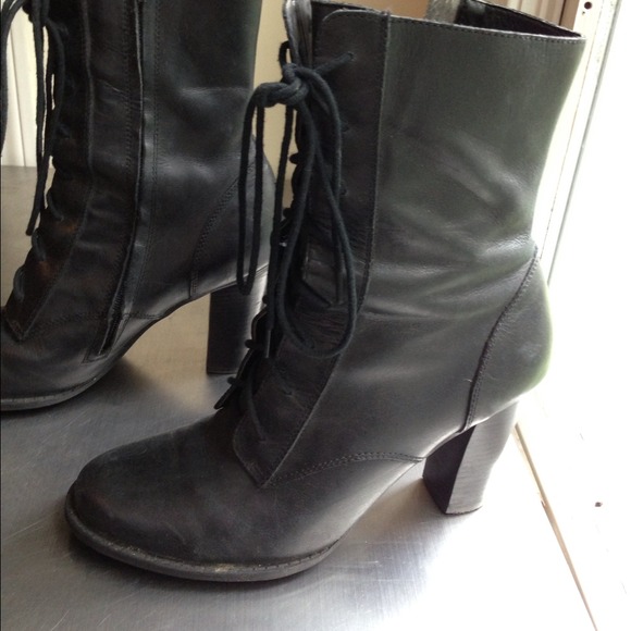 Old style lace up army boots with a twist