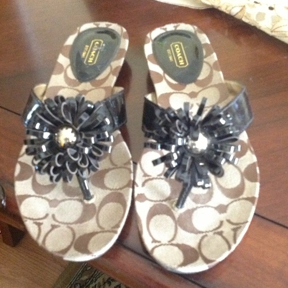 Coach Shoes - Coach Samira low wedge sandal with signatureCoach