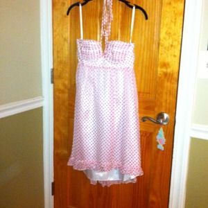Betsy Johnson pink polka dot dress