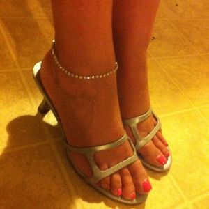 Brand new with box silver sandal