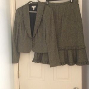 Ann Taylor Loft Black/White Suit