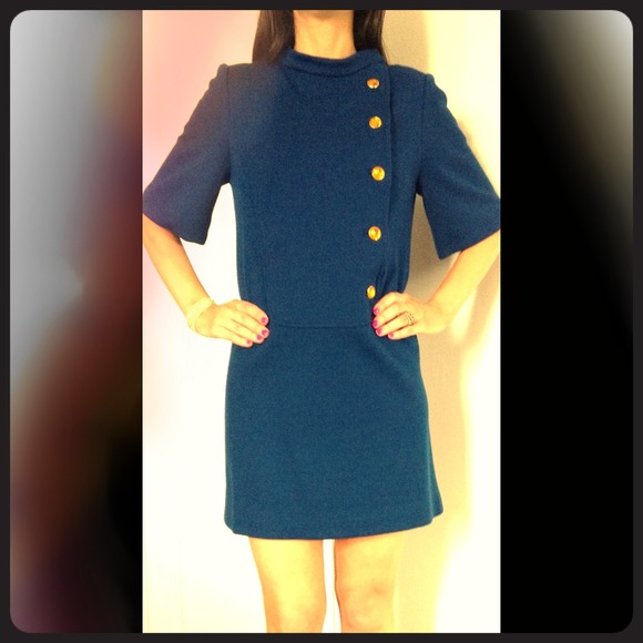 SOLD! Bunlded! Doucette Duval Mod Navy Dress