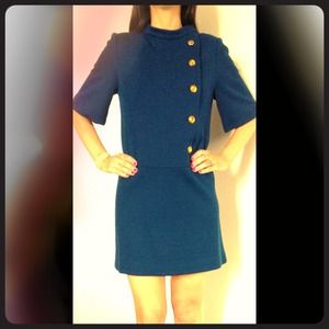 SOLD! Bunlded! Doucette Duval Mod Navy Dress