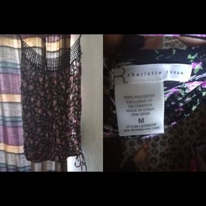 Flower black and purple top