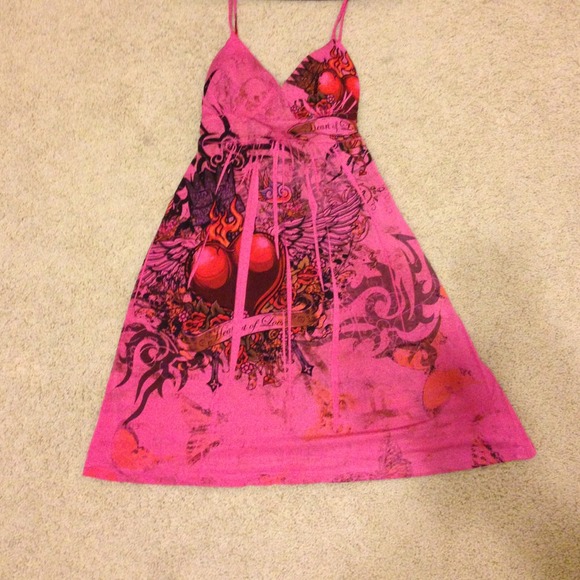 Cute strappy pink dress